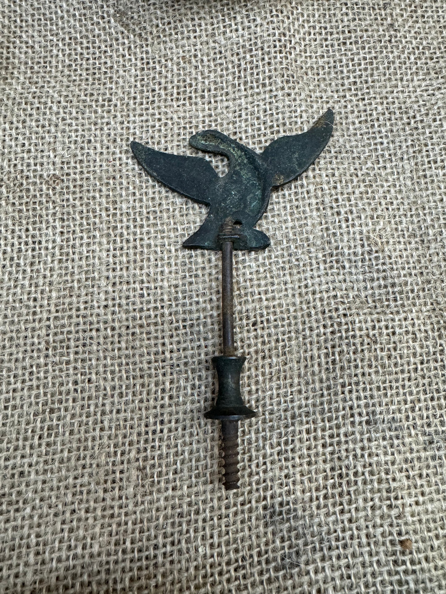 Antique Brass Eagle Clock Ornament