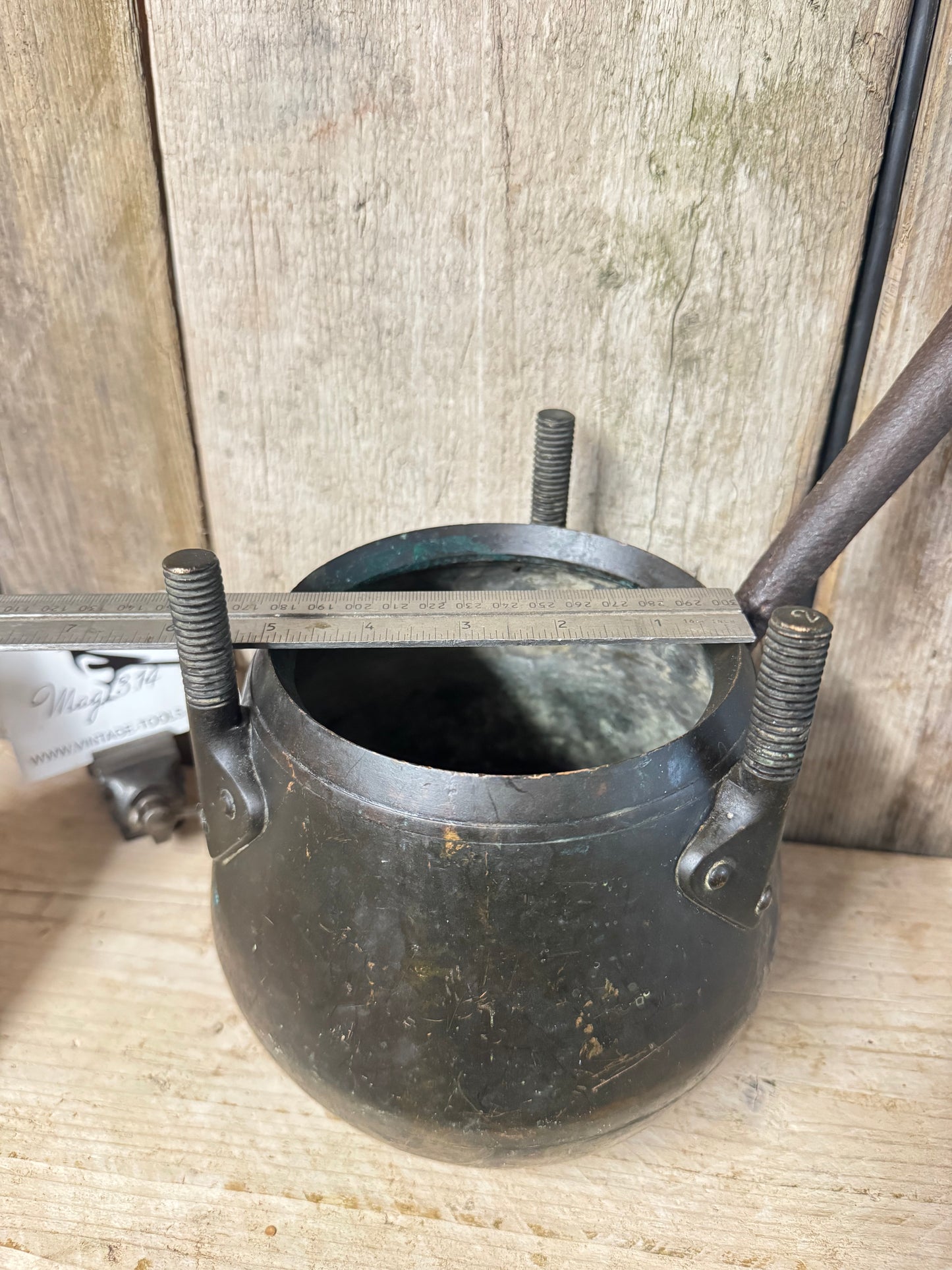 Antique Copper Glue Pot