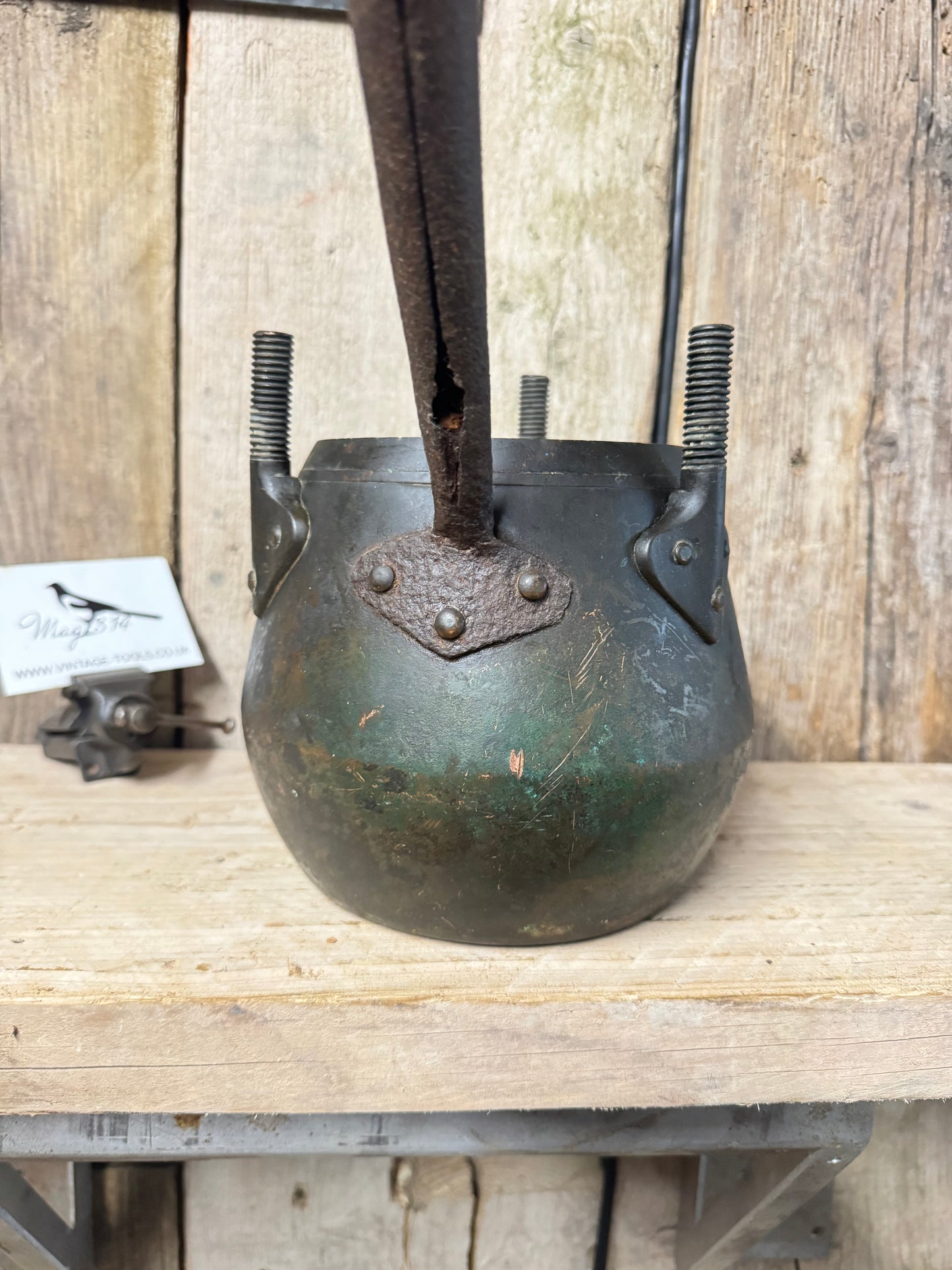 Antique Copper Glue Pot