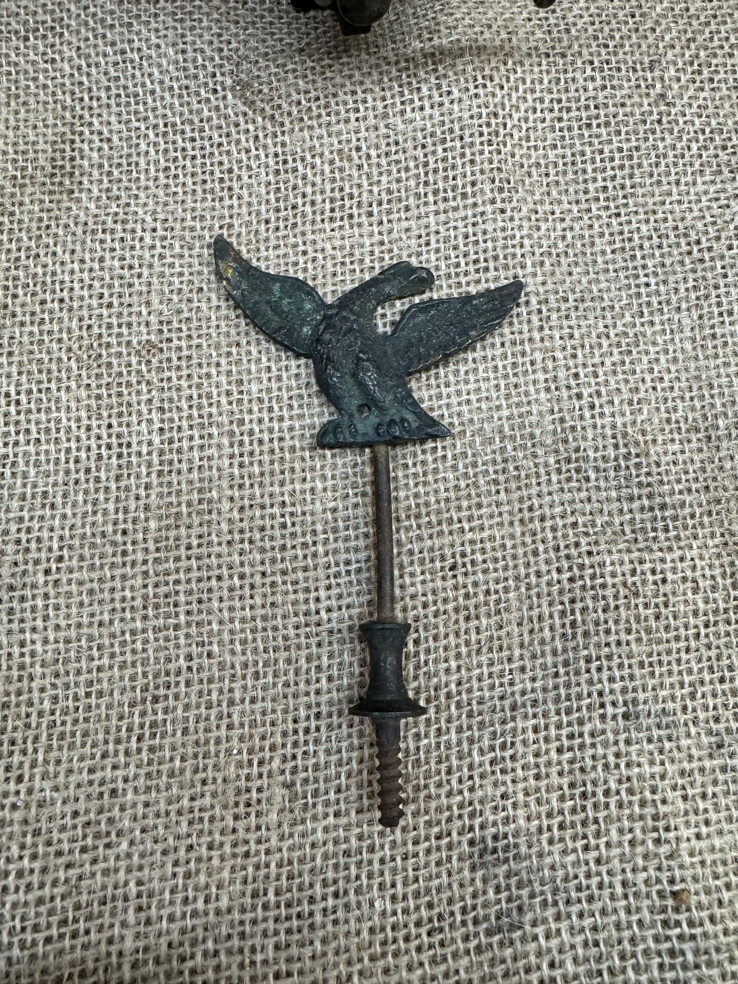 Antique Brass Eagle Clock Ornament
