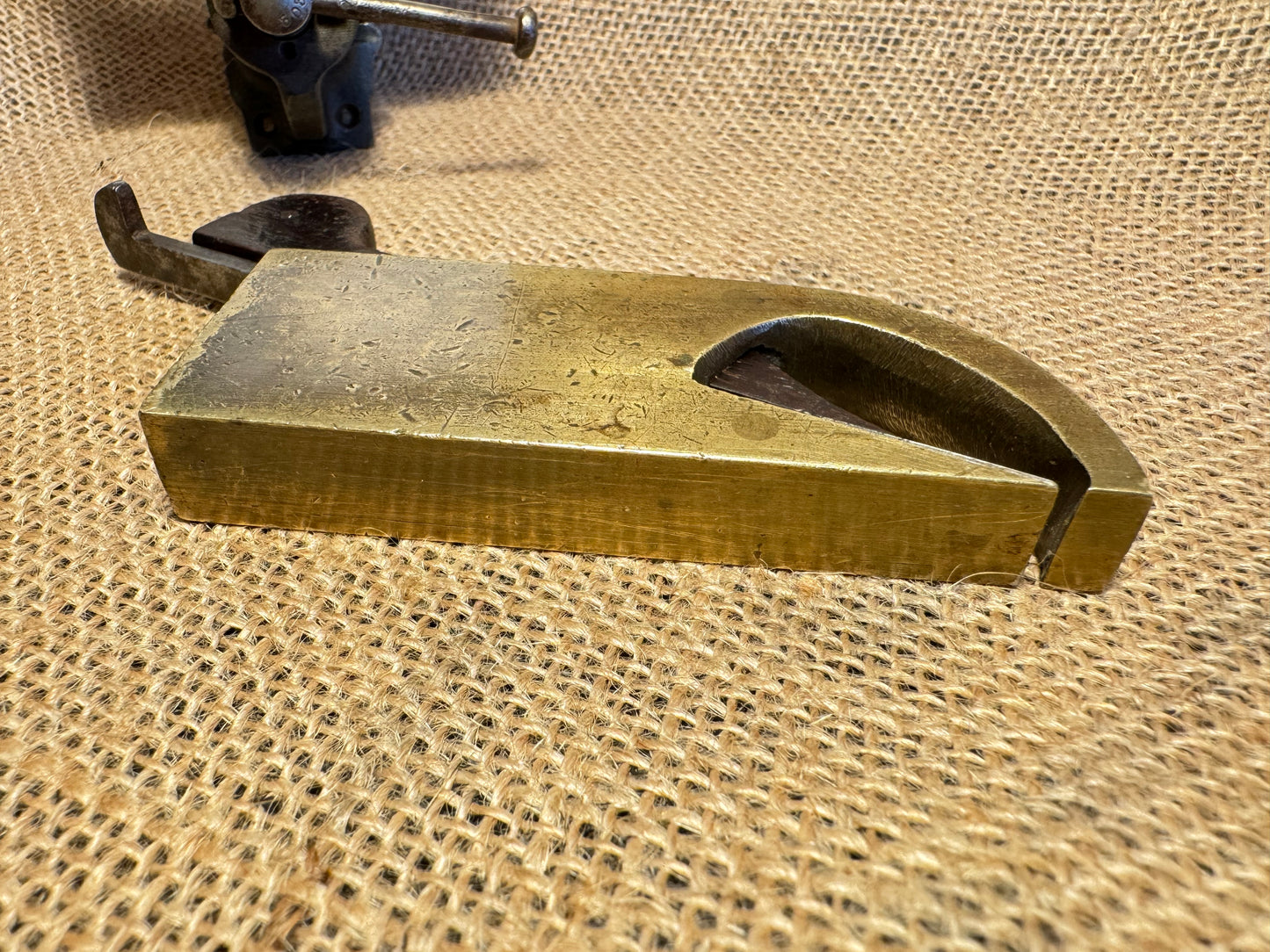 Antique Brass Marples 1/2” Bullnose Wood Plane