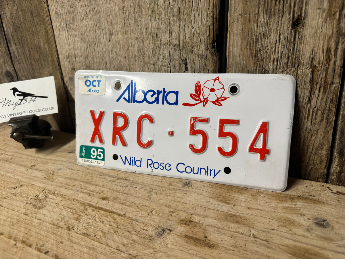 Alberta Wild Rose Country License Plate XRC-554