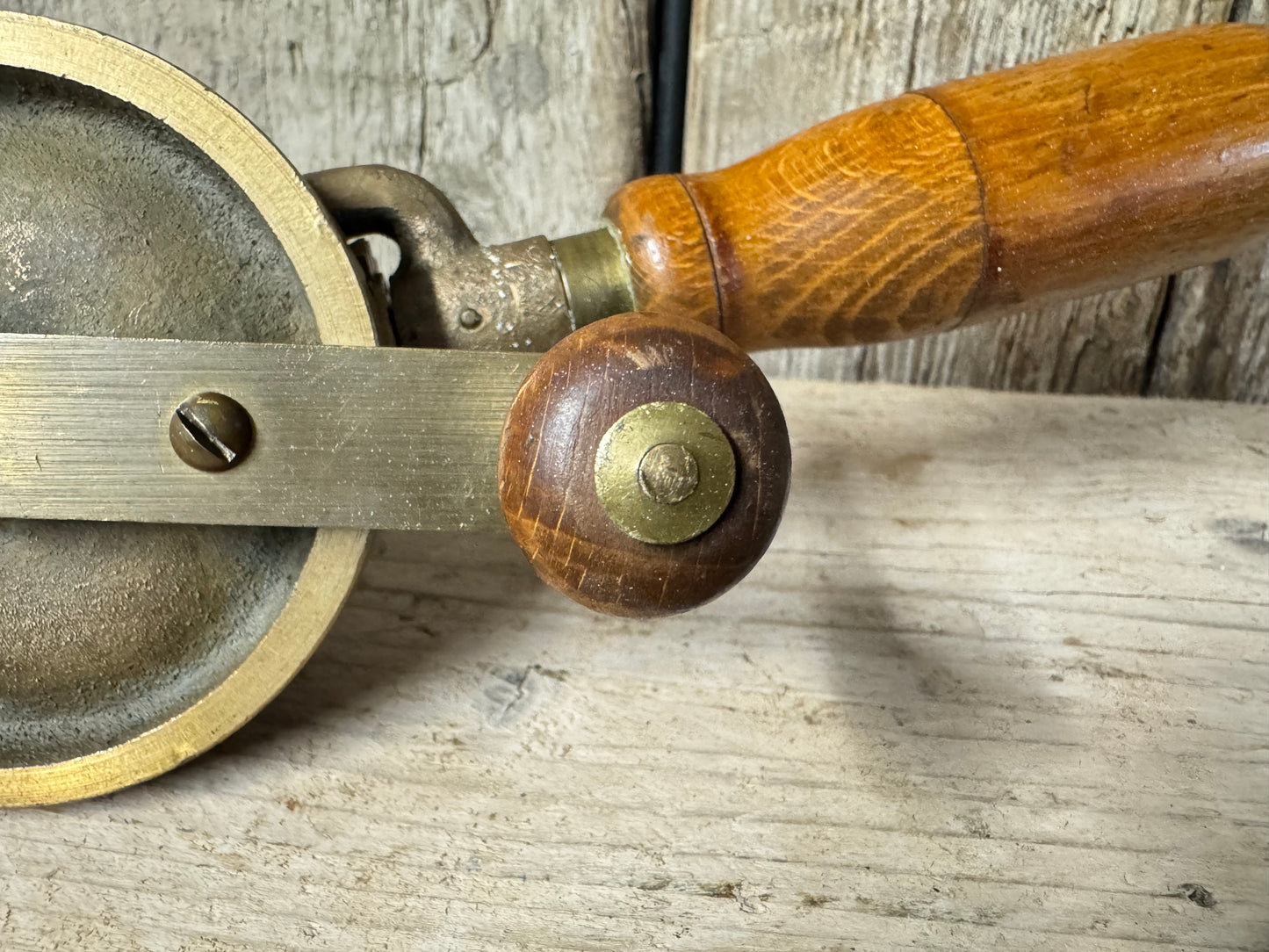 Rare Brass Body Egg Beater Hand Drill
