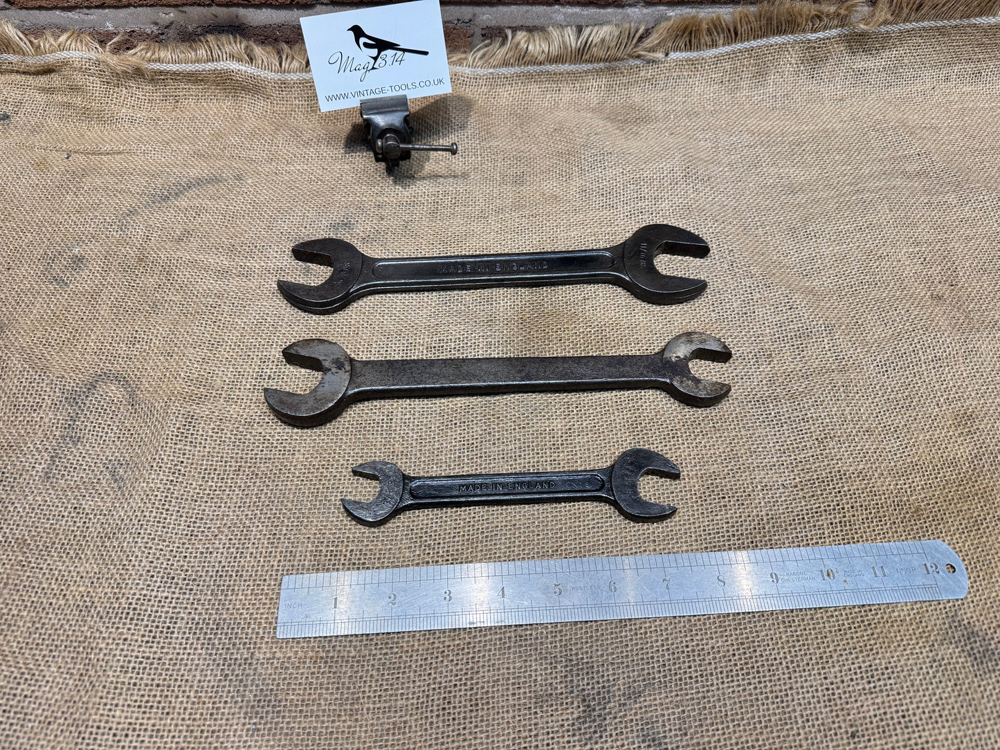 3 x G.P.O Marked Imperial Combination Spanners