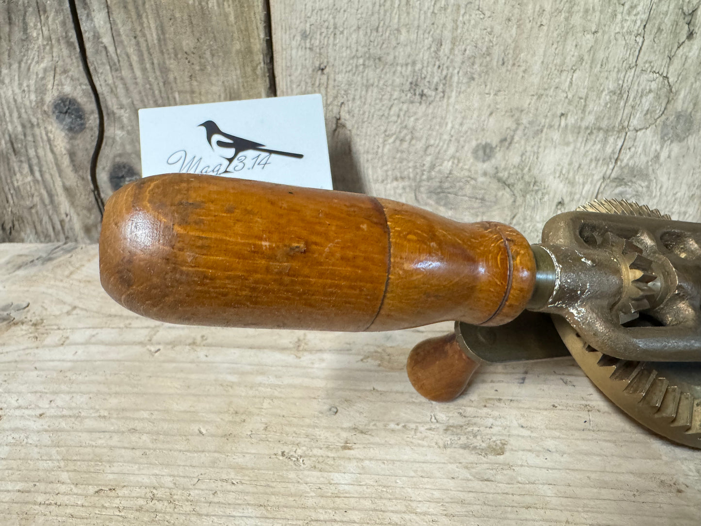 Rare Brass Body Egg Beater Hand Drill