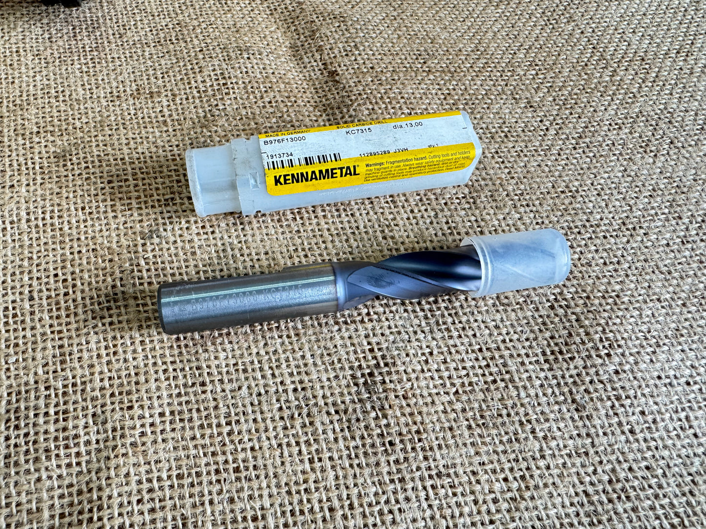 Kennametal B976F13000 KC7315 13mm Solid Carbide Drill