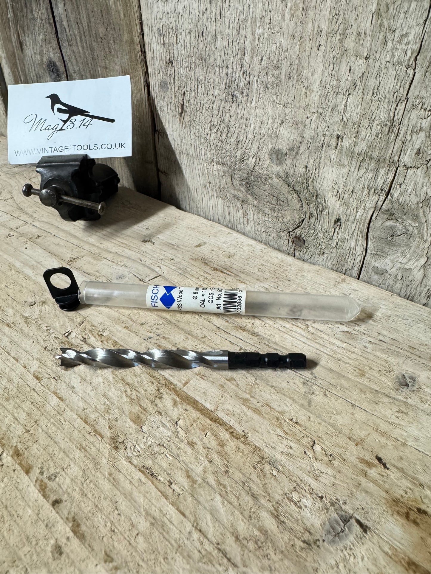 Fisch 8mm HSS Wood Twist Drill QCS Hex 507225