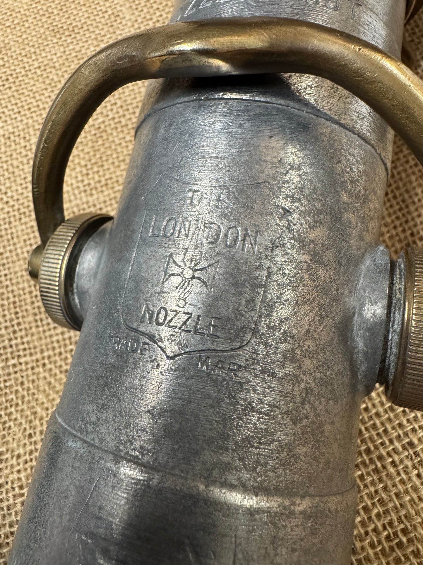 John Morris & Sons Brass & Aluminium Fire Hose Nozzle
