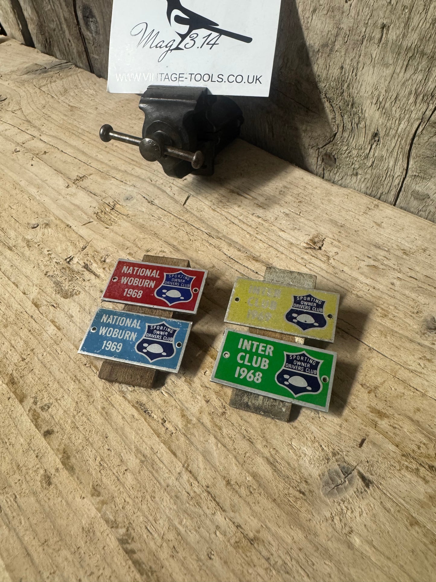 4 Sporting Owner Drivers Club Badges from 1969 & 1968