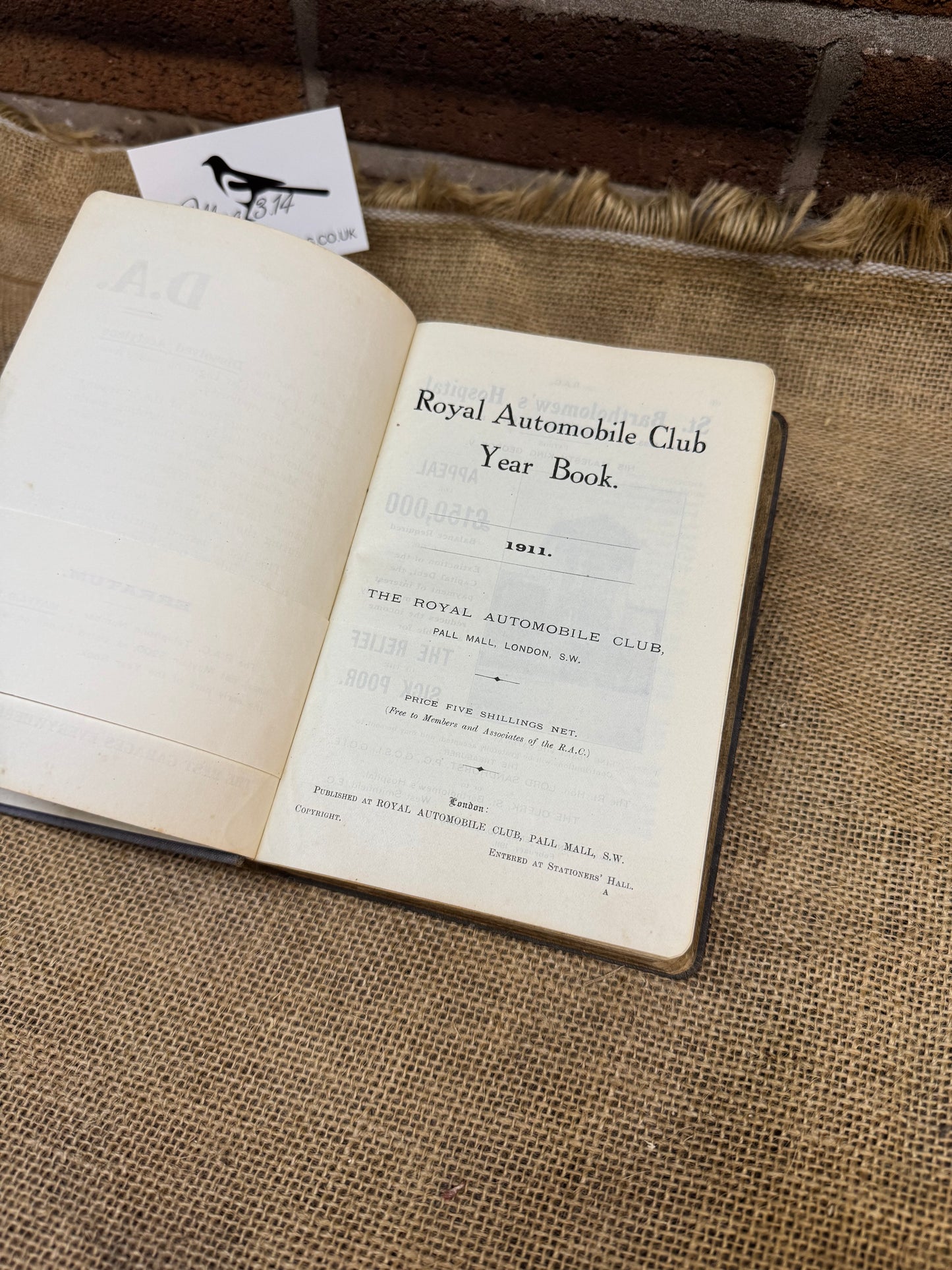 Royal Automobile Club Year Book 1911