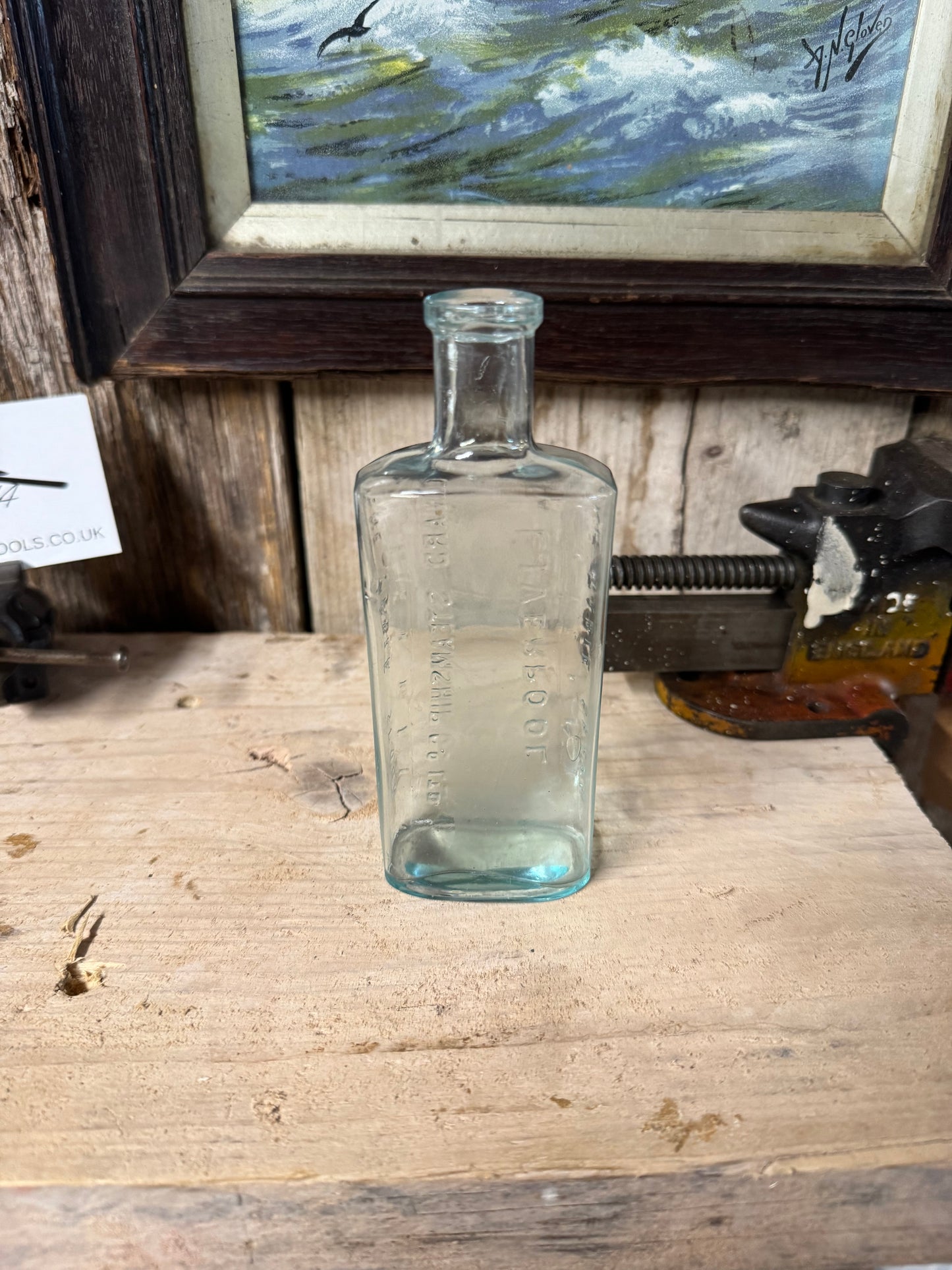 Antique Cunard Shipping Co Ltd Glass Medicine Bottle