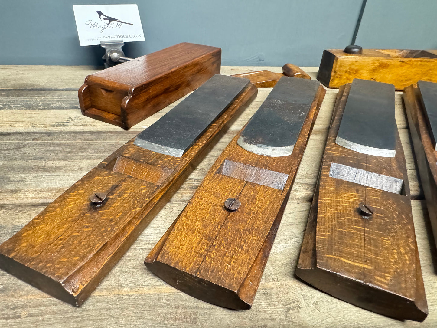 12" Patternmakers Beech Rounding Plane with 6 Interchangeable Soles