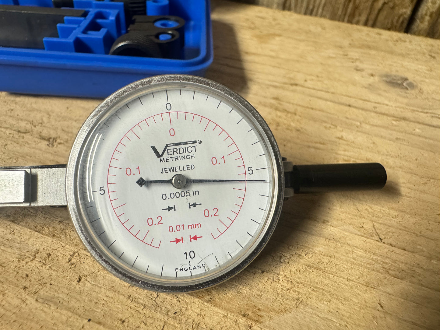 Verdict Metrinch Jewelled 0.0005 in / 0.01mm Dial Indicator Gauge
