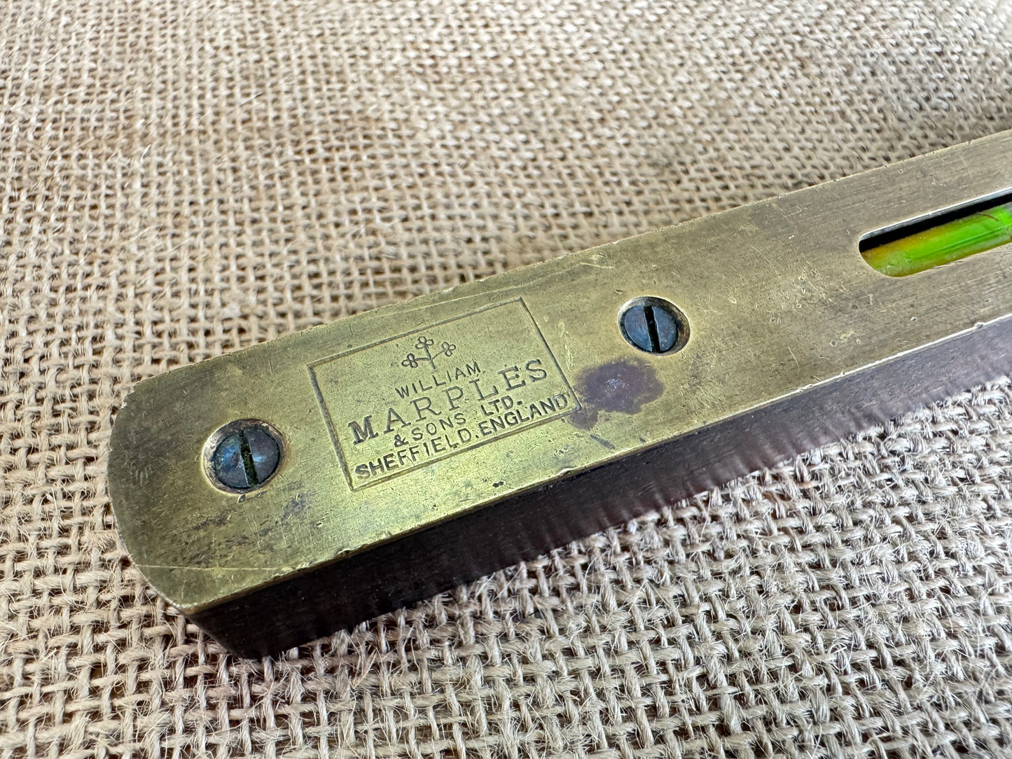 William Marples 8” Rosewood & Brass Level
