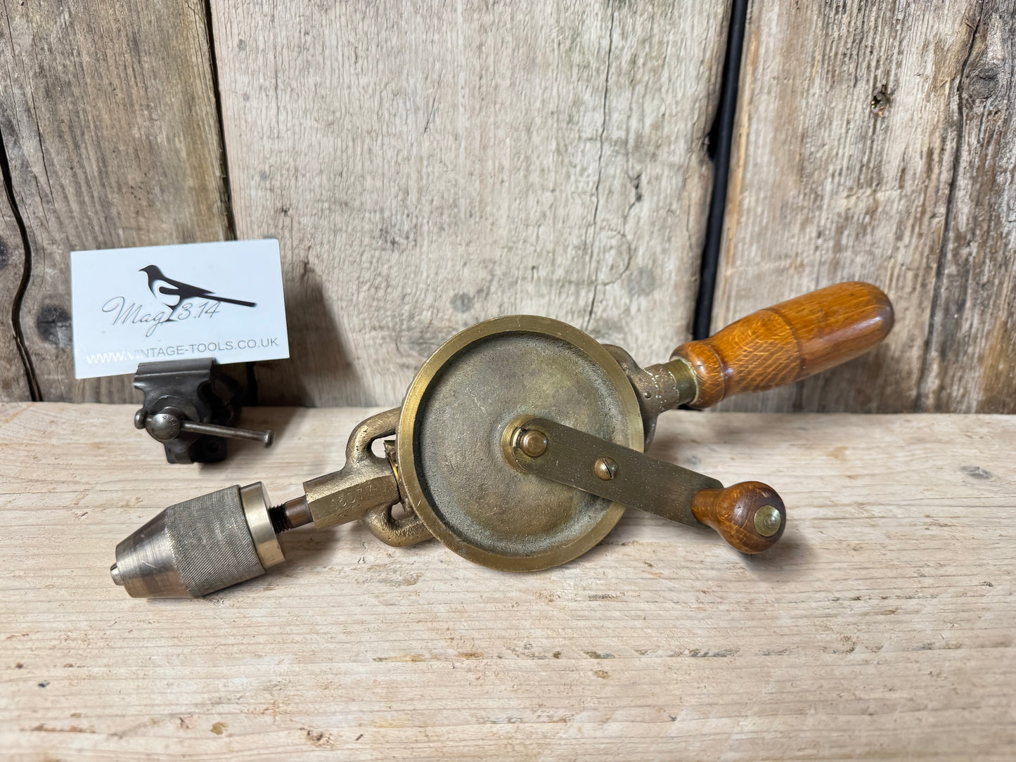 Rare Brass Body Egg Beater Hand Drill