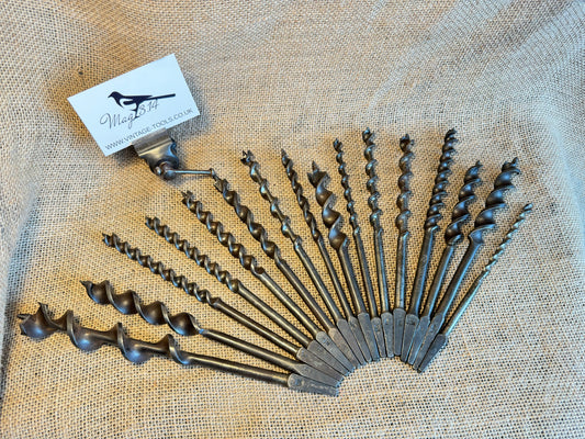 Selection of Drill Brace Auger Bits - 16 in total