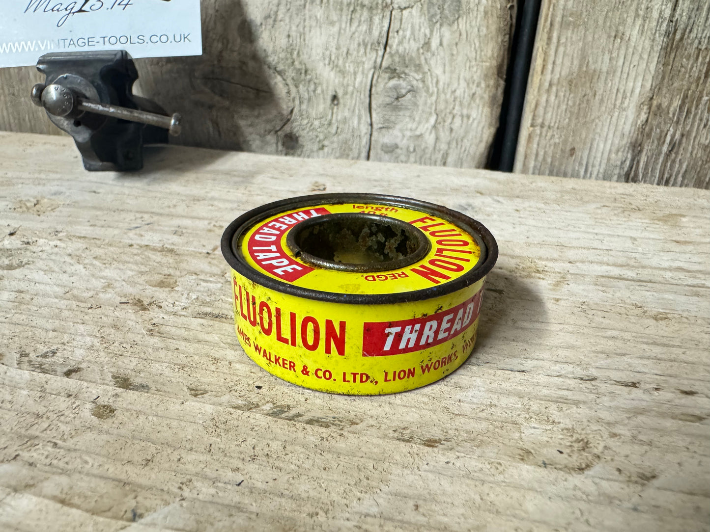 Vintage Fluolion PTFE Thread Tape Tin