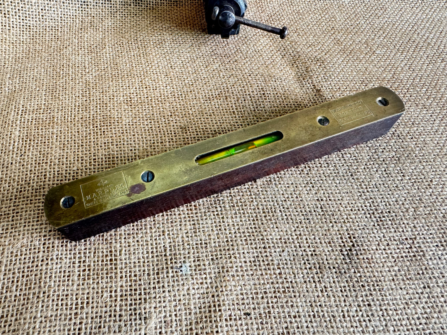 William Marples 8” Rosewood & Brass Level