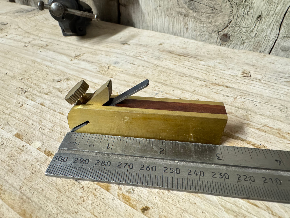 Mini Brass & Rosewood Bullnose Plane