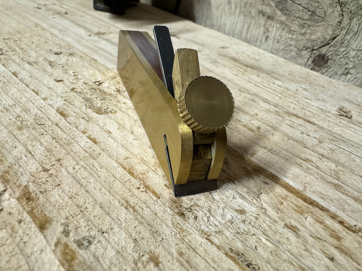 Mini Brass & Rosewood Bullnose Plane