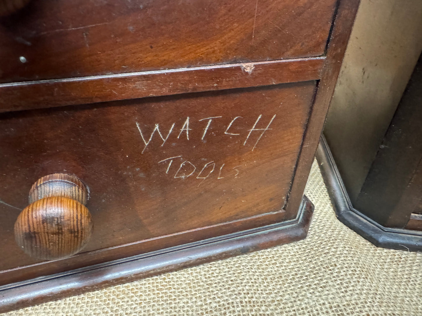 Pair of vintage wooden drawer units