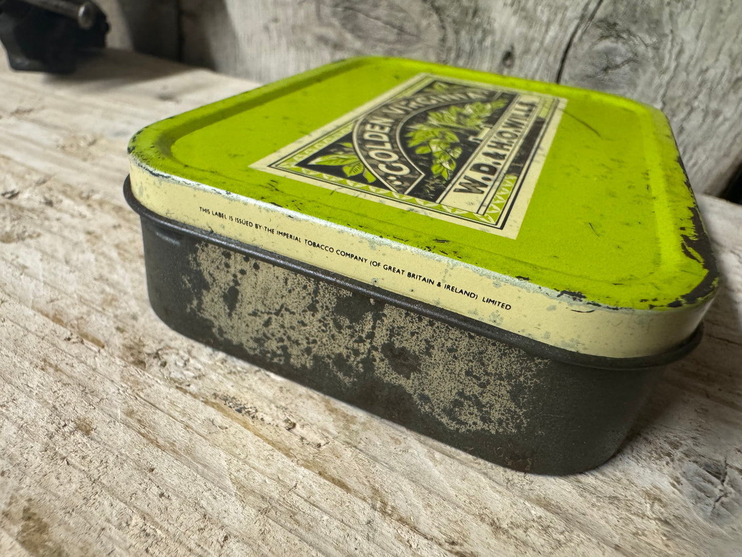 Vintage Golden Virginia WD & H Wills 2oz Tobacco Tin