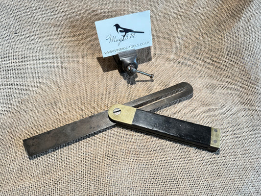 Ebony & Brass Carpenters Sliding Bevel Gauge