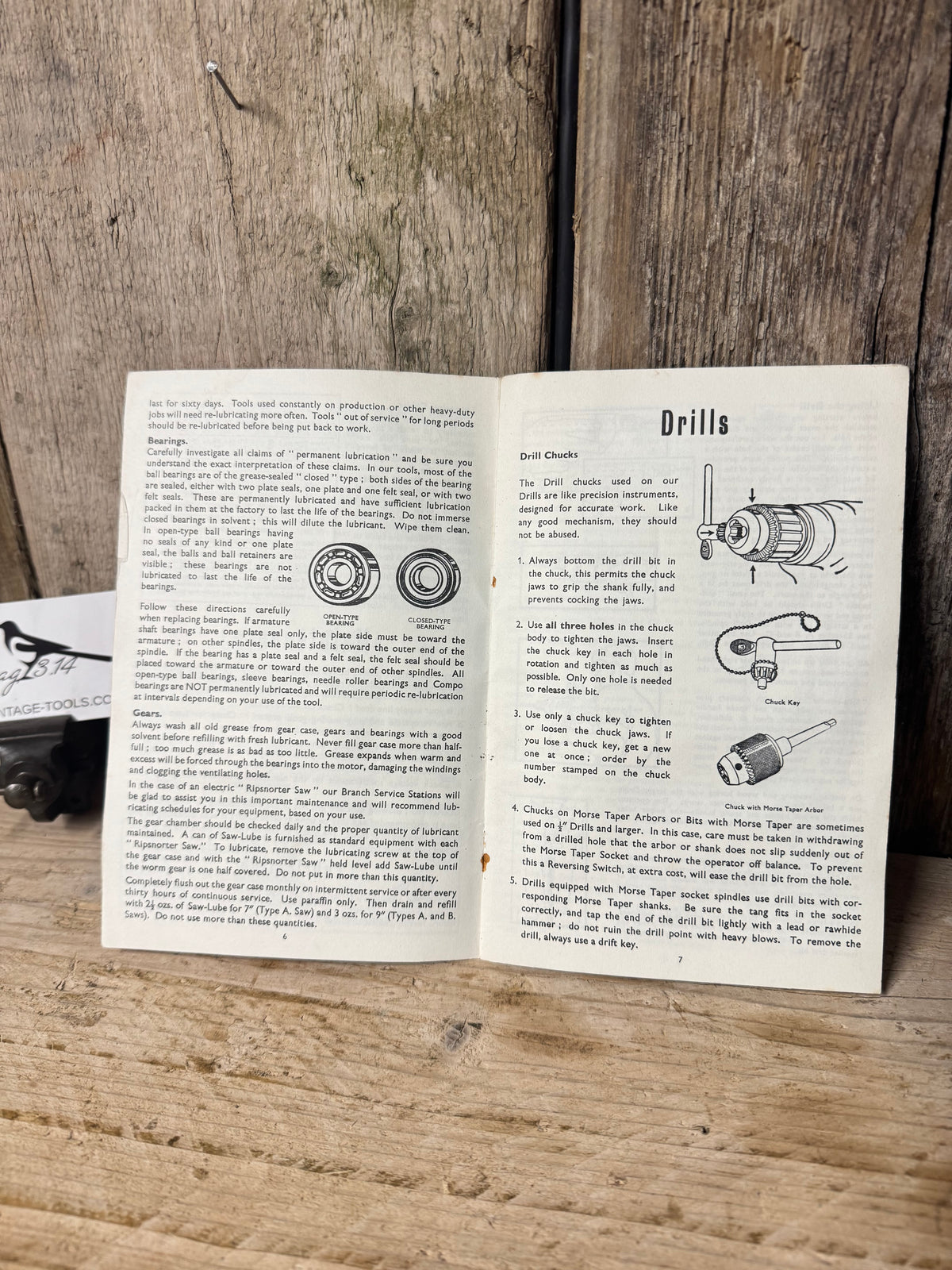 Vintage Black & Decker Care & Use of Portable Electric Tools Booklet