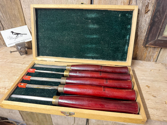 Boxed Set of 5 Modern Wood Turning Chisels