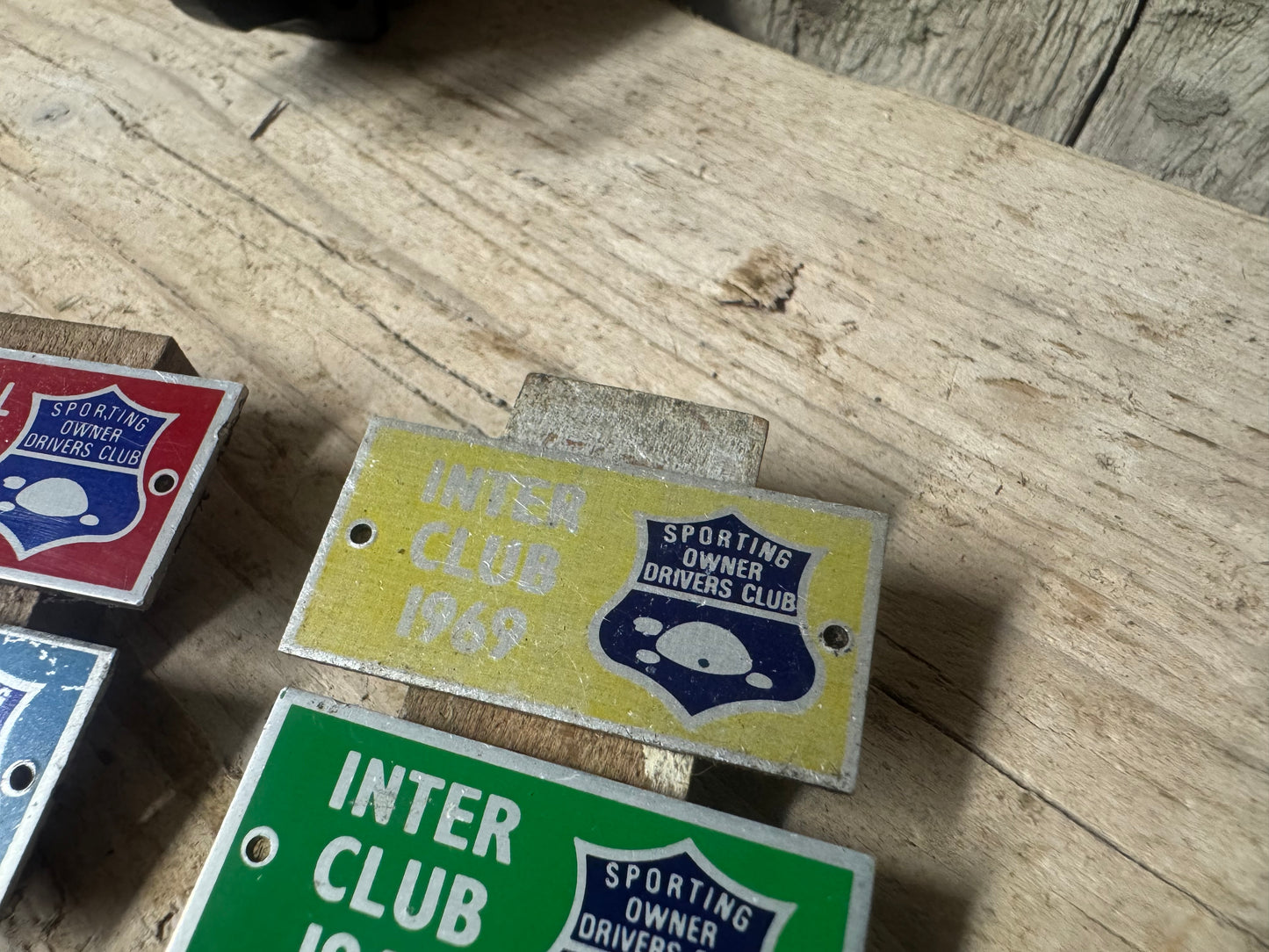 4 Sporting Owner Drivers Club Badges from 1969 & 1968