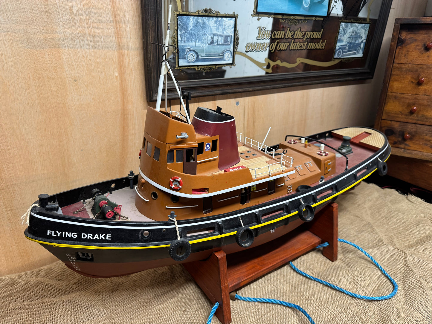 RC Scale Model Flying Drake 1950’s Tug Boat