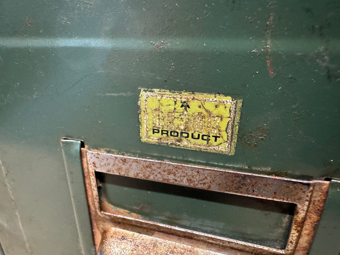 Vintage Blick Green 2 Drawer Card File / Index Cabinet