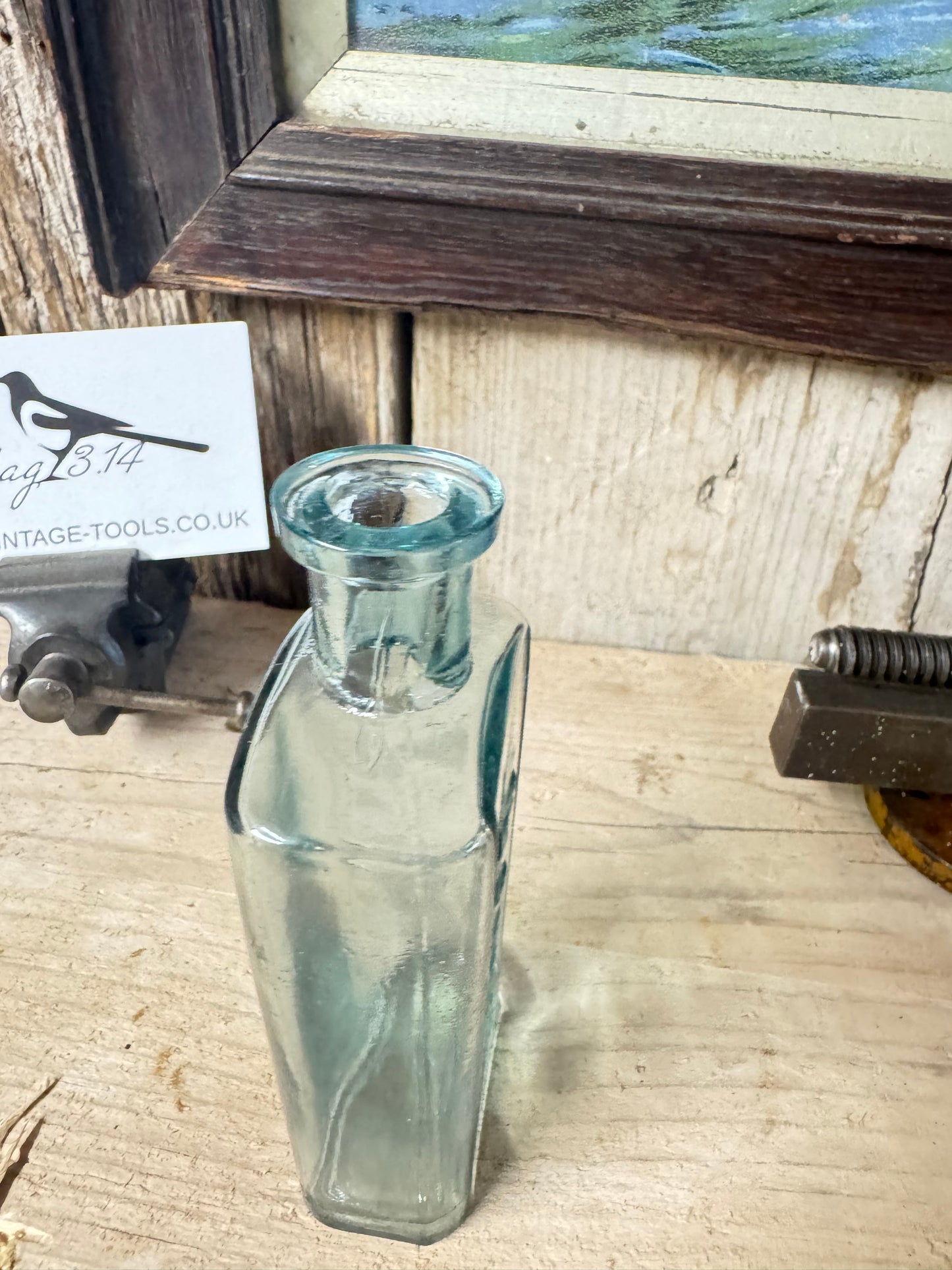 Antique S.A.R & H Glass Medicine Bottle