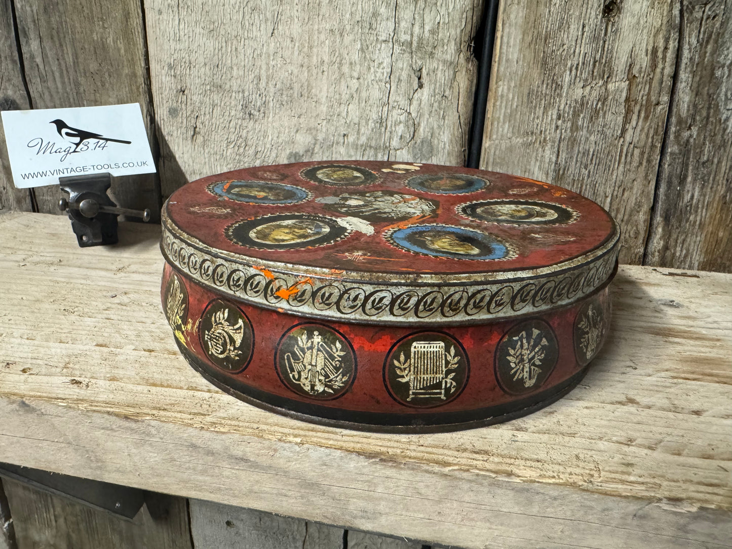 Vintage WR Jacob & Co Musical Themed Biscuit Tin