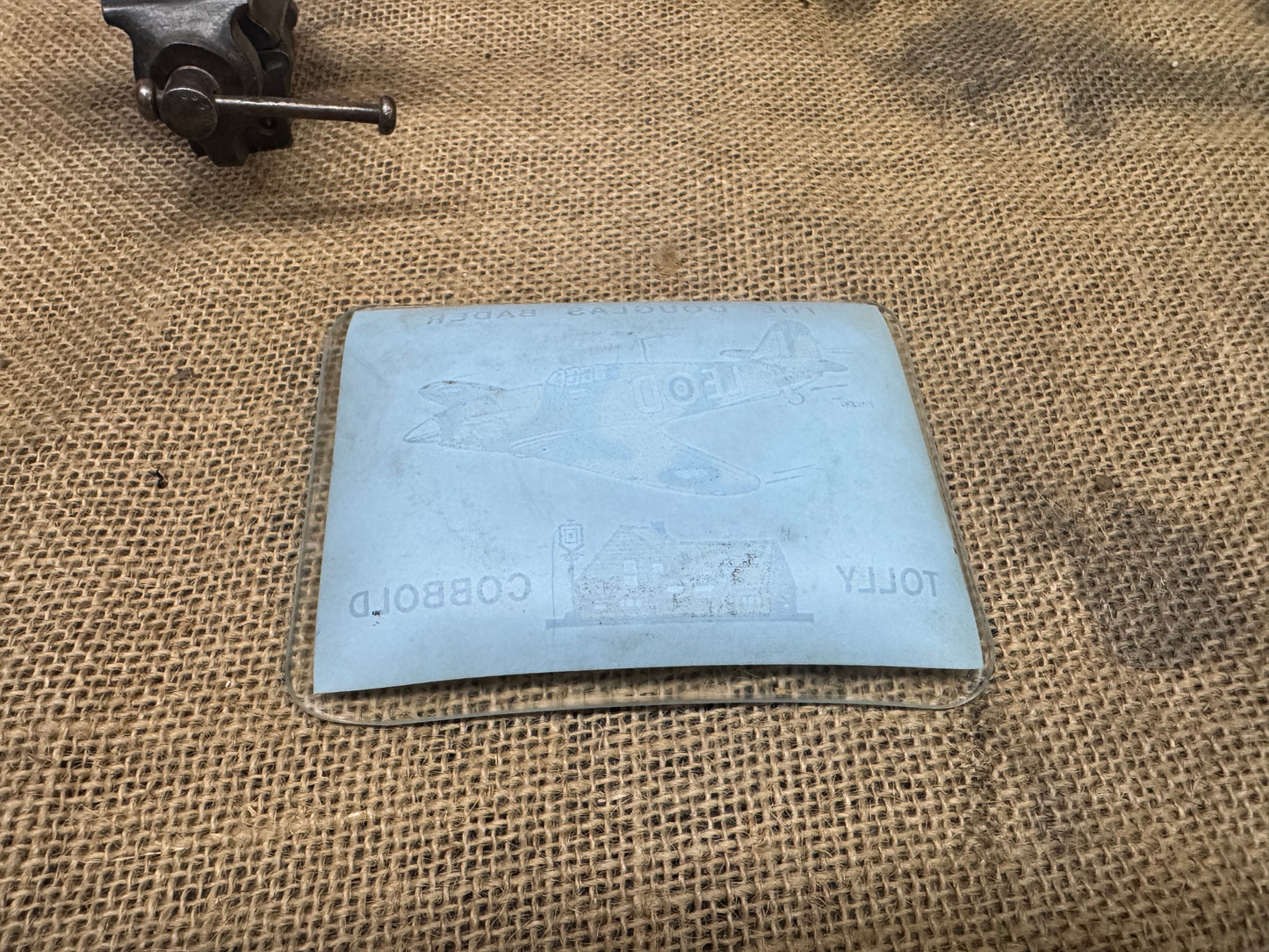 Douglas Bader / Tilly Cobbold Glass Ashtray
