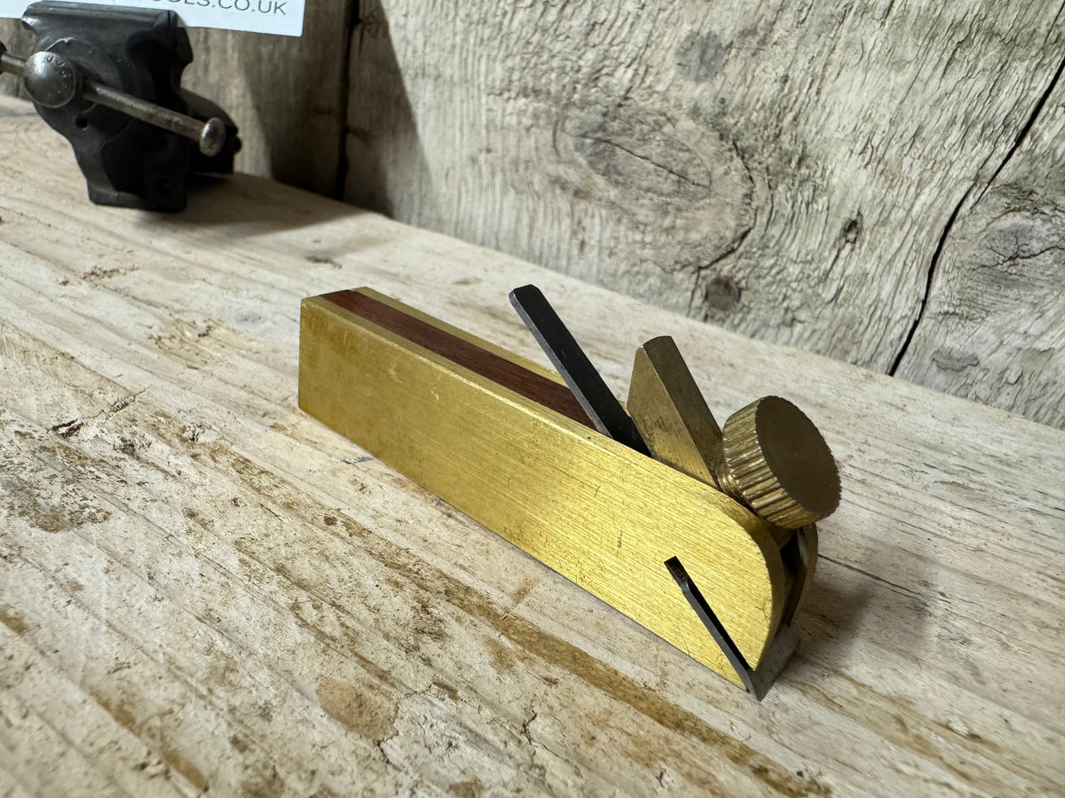 Mini Brass & Rosewood Bullnose Plane