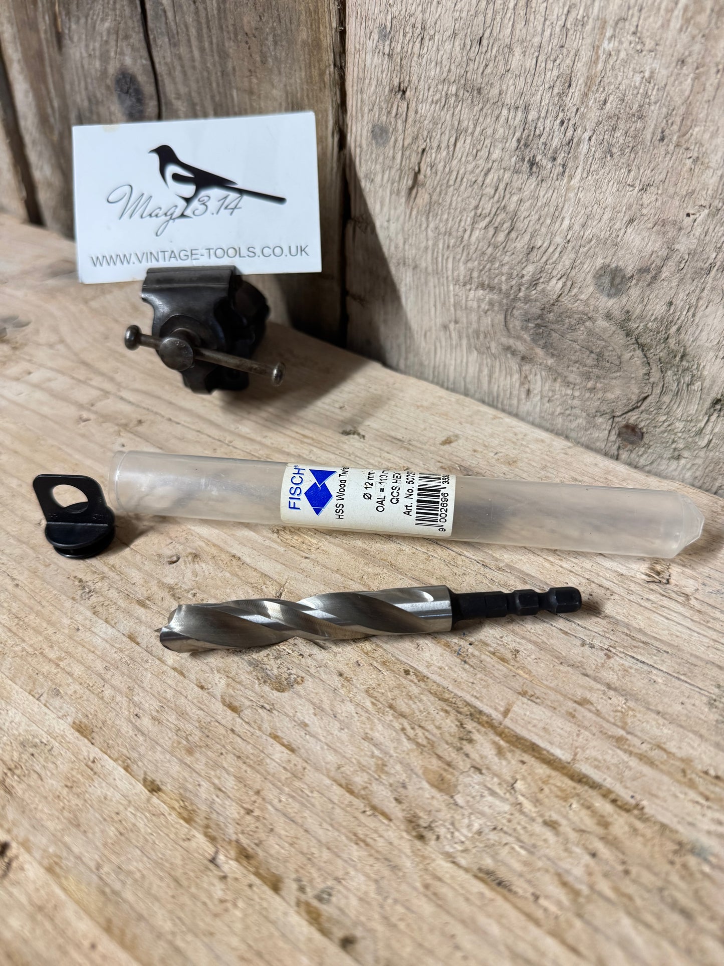 Fisch 12mm HSS Wood Twist Drill QCS Hex 507227