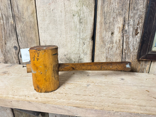 Vintage 24oz User Made Wooden Mallet