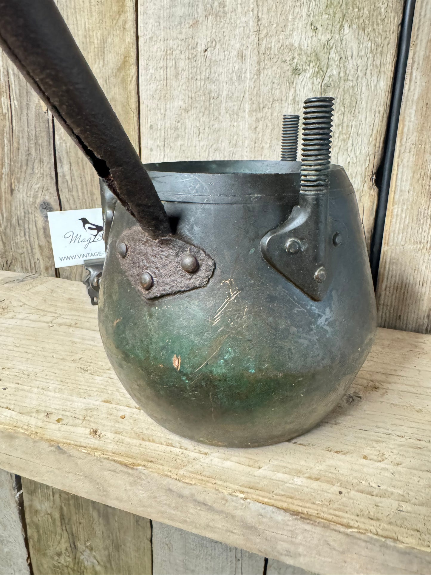 Antique Copper Glue Pot