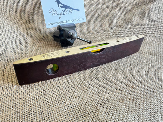 J Rabone & Sons No 1625 9” Spirit Level Rosewood and Brass