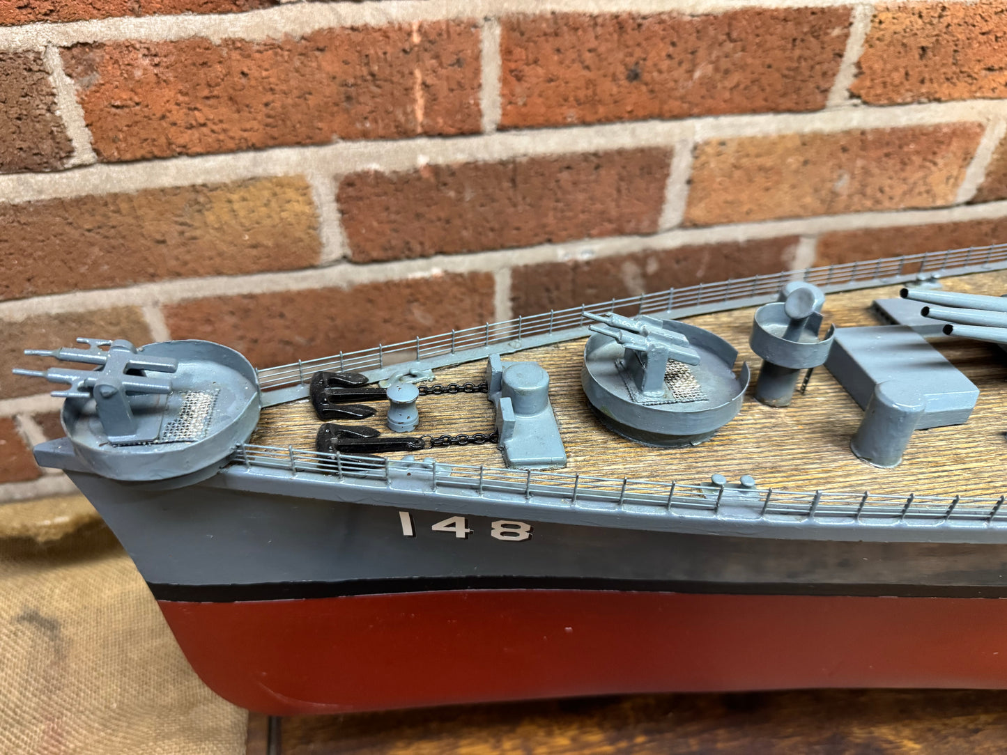 Vintage RC Model of The U.S.S. Newport News