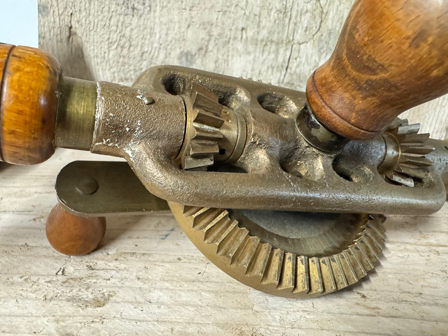 Rare Brass Body Egg Beater Hand Drill