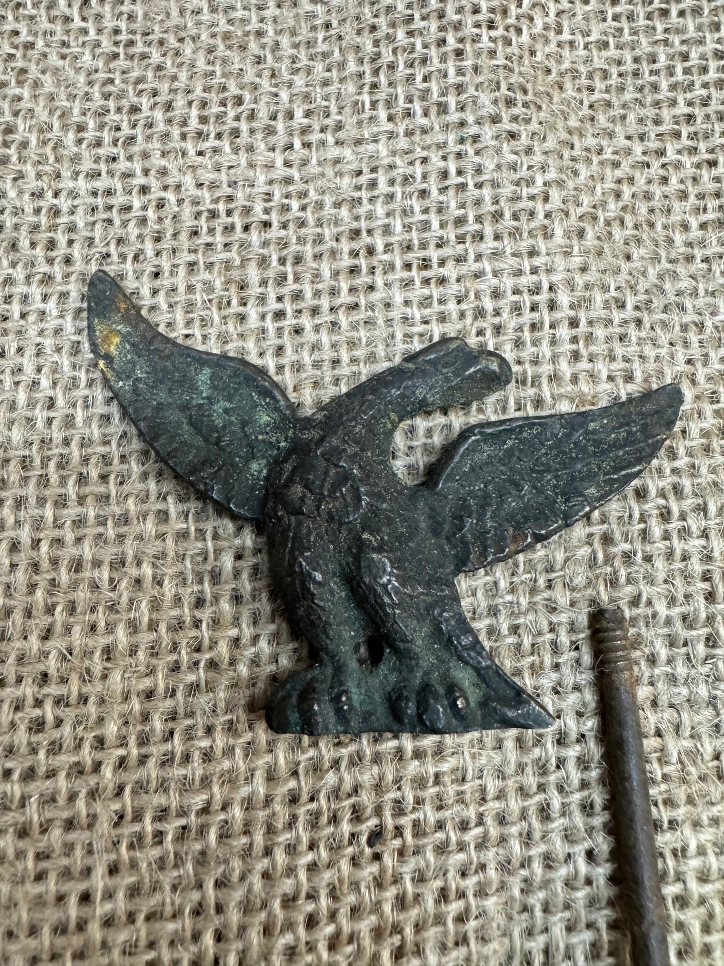 Antique Brass Eagle Clock Ornament