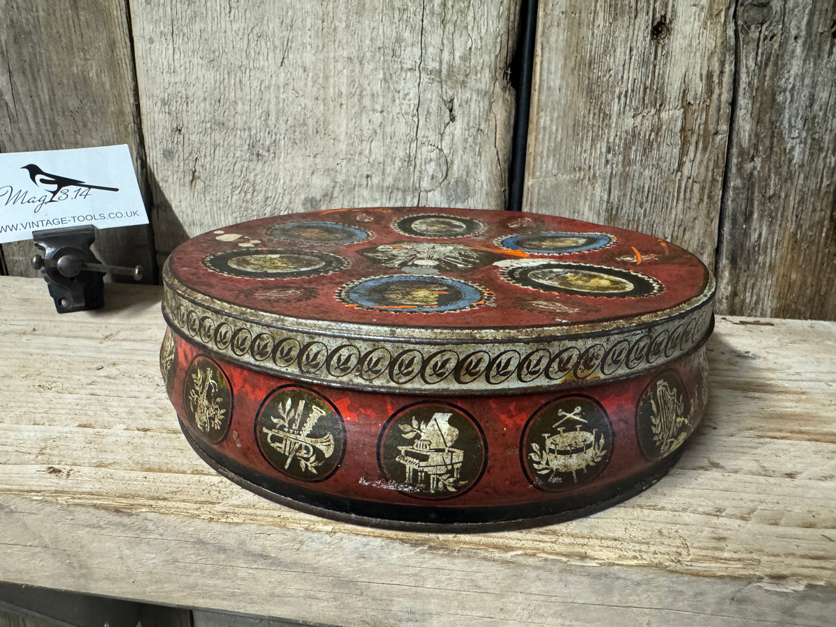 Vintage WR Jacob & Co Musical Themed Biscuit Tin