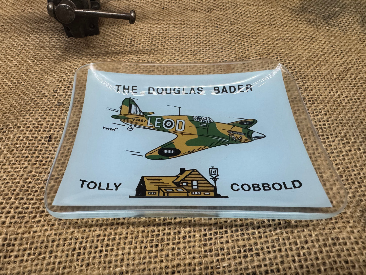 Douglas Bader / Tilly Cobbold Glass Ashtray