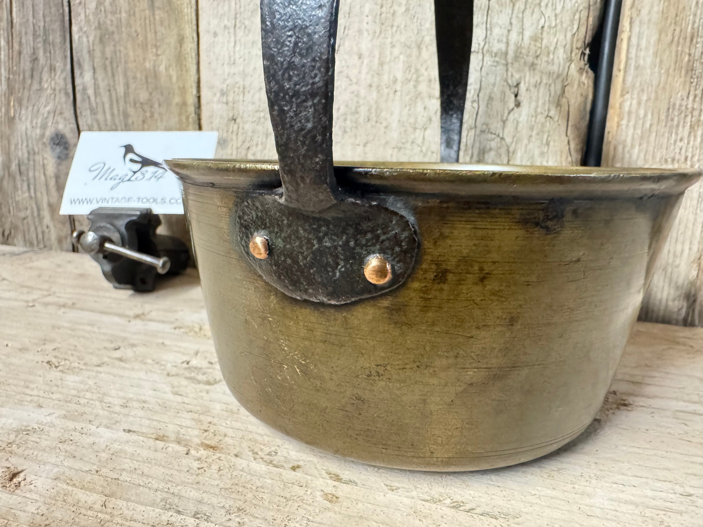 Antique Brass Jam Pot