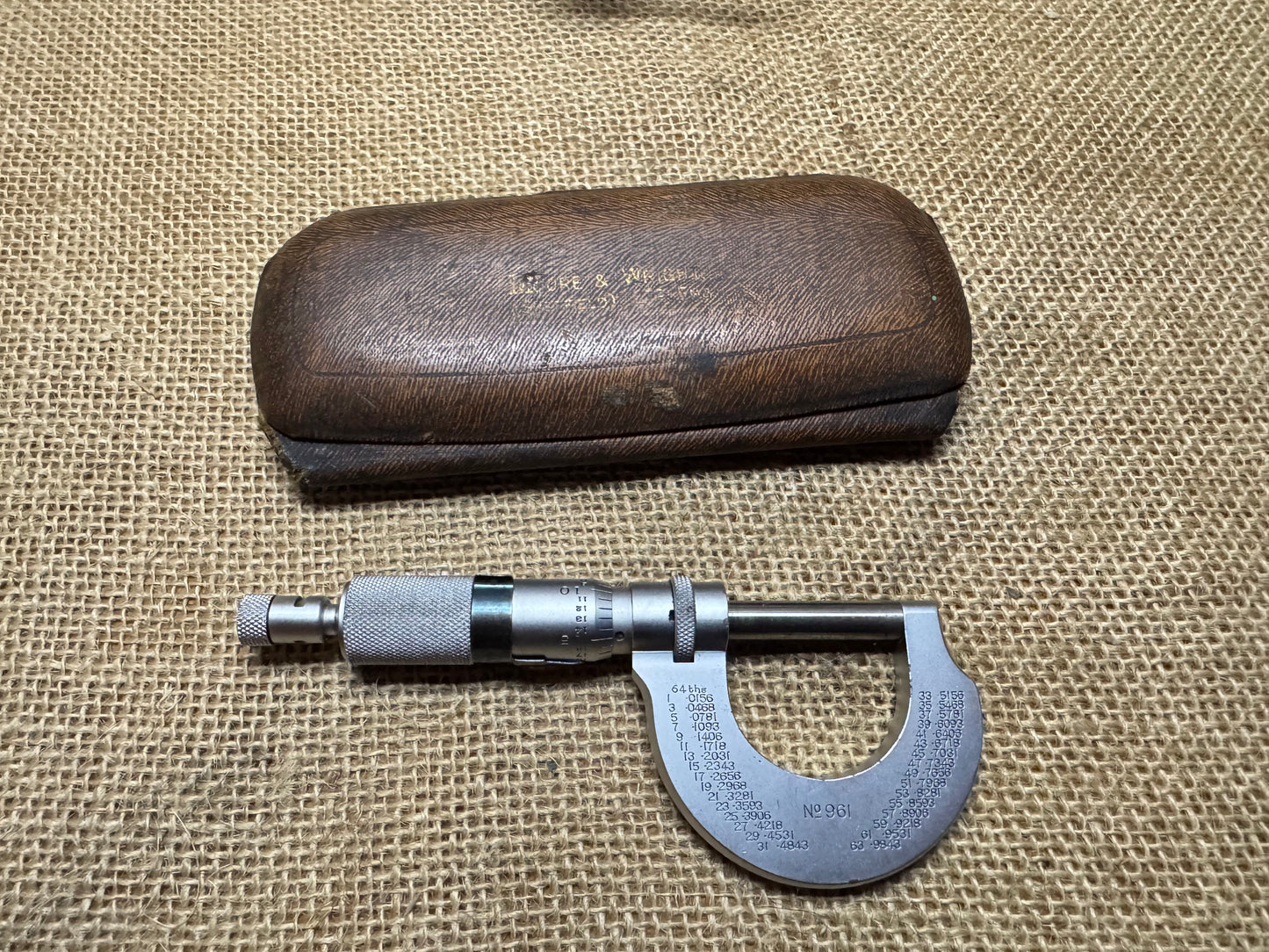 Moore & Wright No 961 0-1” Micrometer