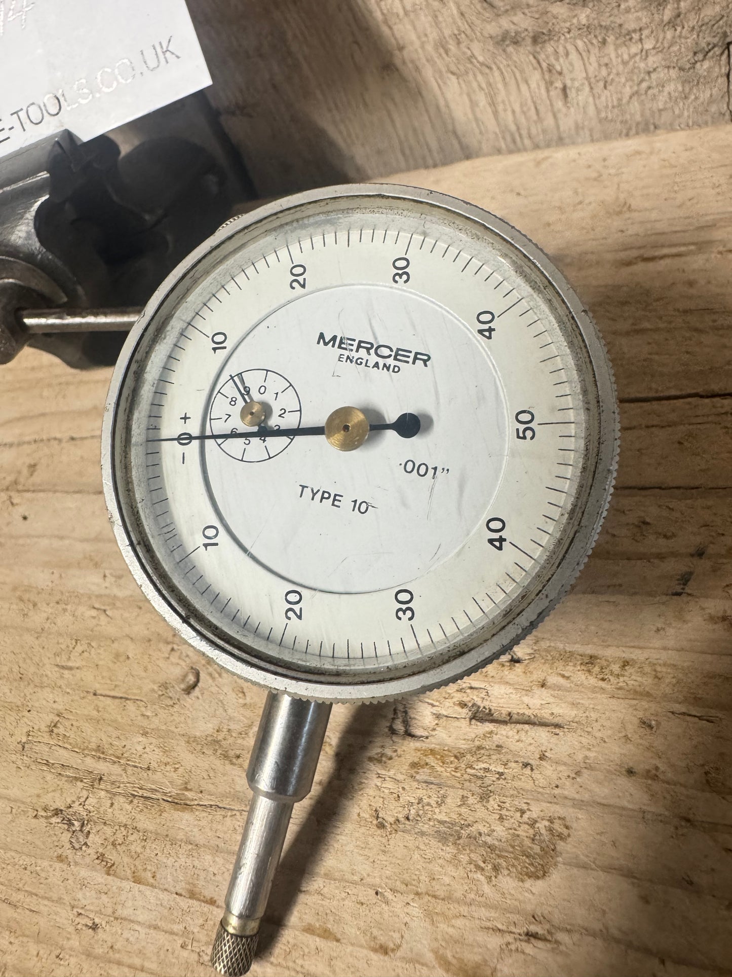 Mercer Type 10 .001" Dial Gauge Indicator
