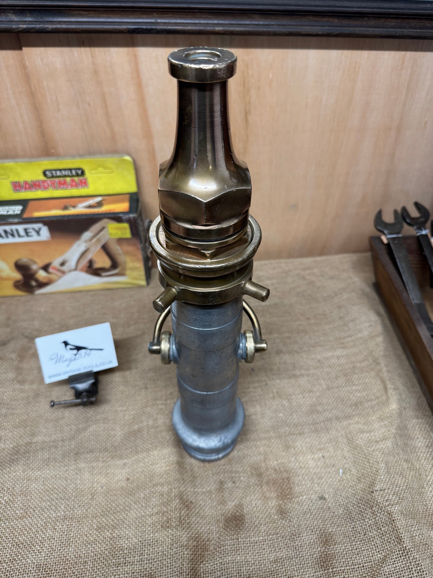 John Morris & Sons Brass & Aluminium Fire Hose Nozzle