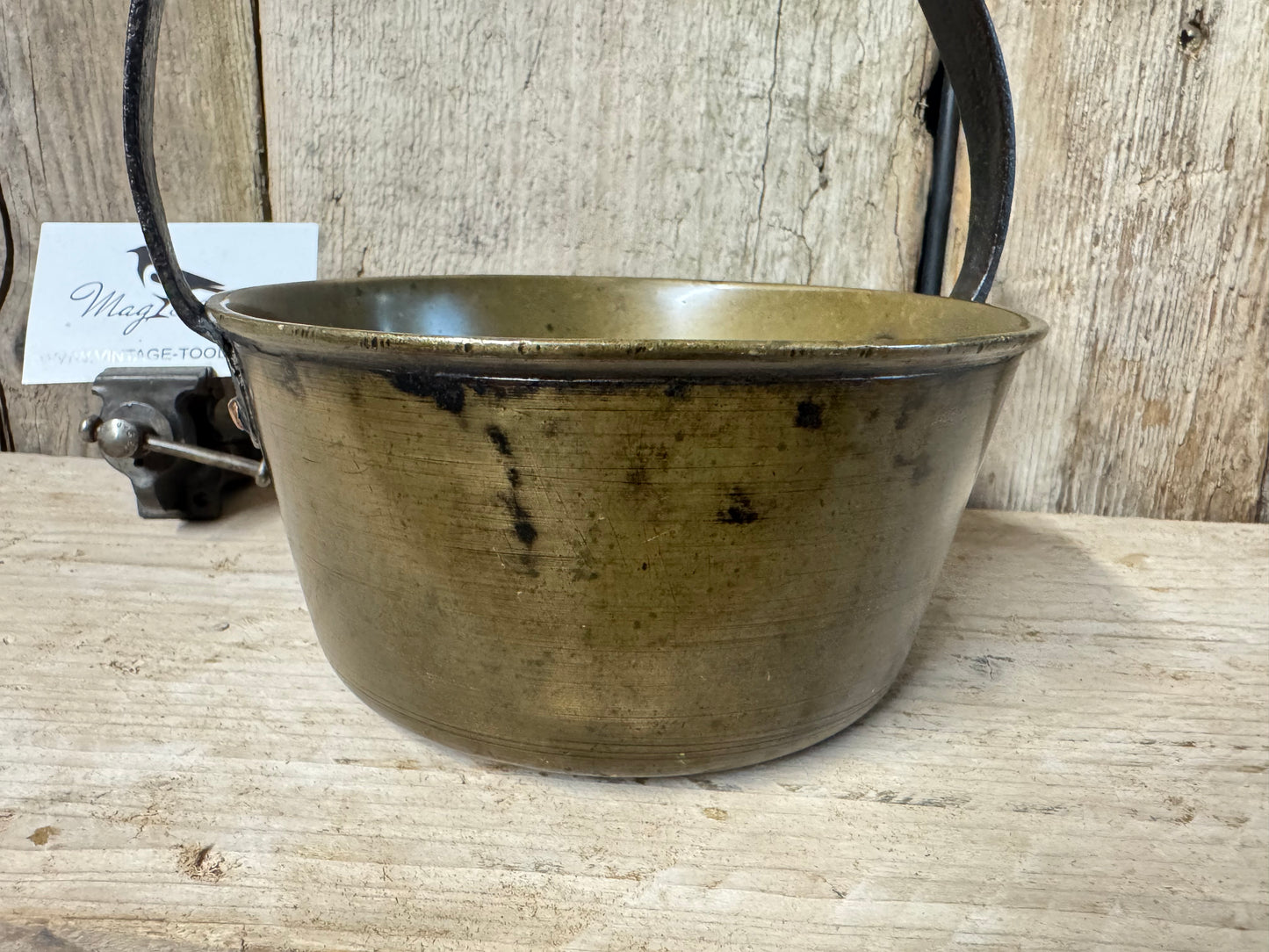Antique Brass Jam Pot